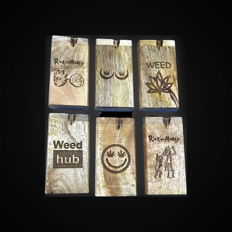 WOOD DOUG OUT 4" LASER LEAF ASSTS L WOOD  W/CIG