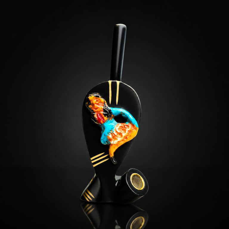 WOOD PIPE 6" WITH LADY DESIGN