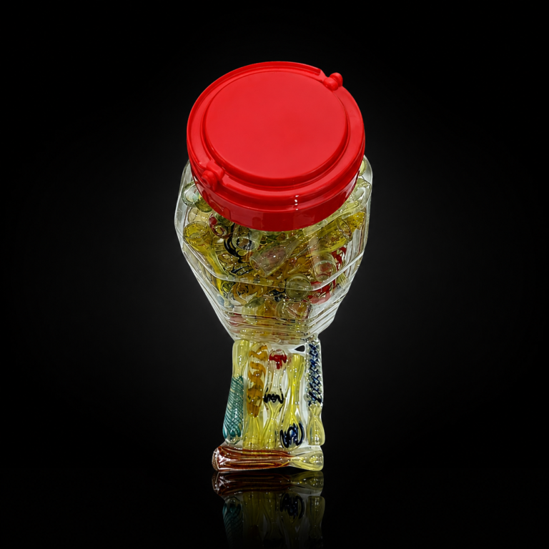 JAR of Glass CHILUMS 3" ASST 60Pcs
