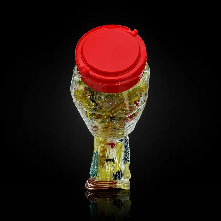 JAR of Glass CHILUMS 3" ASST  60Pcs