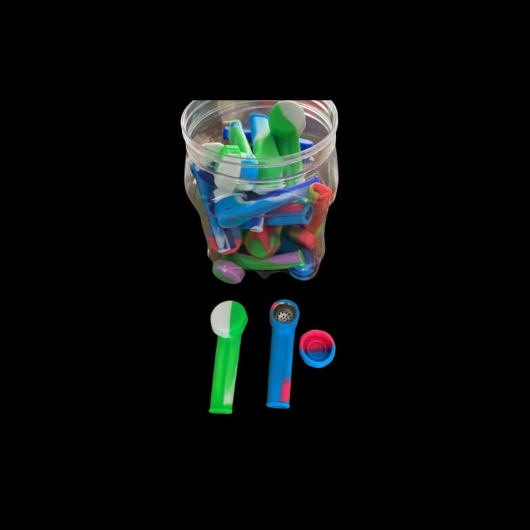 Jar w/Silicon Pipe w/cover  24 pcs in a Jar