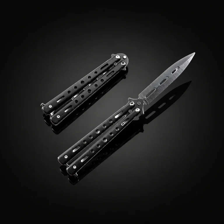 KNIFE BUTTERFLY 9" METAL BLACK COLOR
