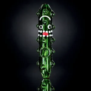 GLASS STEAM ROLLER GHOST 5' GREEN