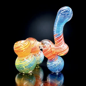 Glass BUBBLER 6" TRIPLE CHAMBER