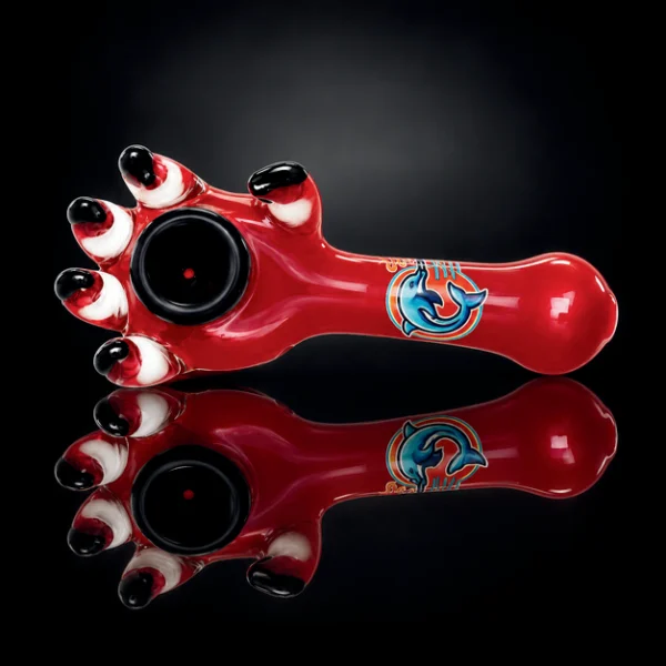 Glass Hand Pipe - Claw Accent Design