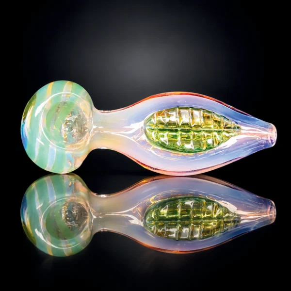 GLASS PIPE5" GOLD FINISH DOTD 3 ASST
