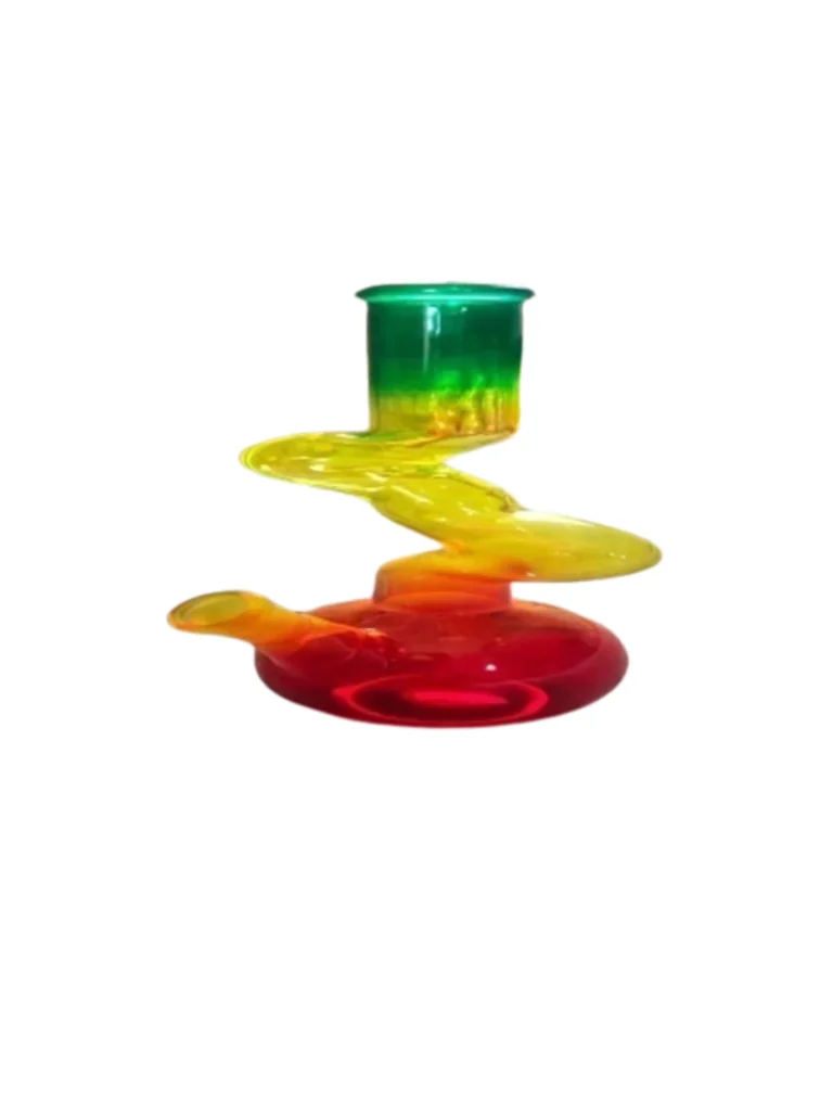 WATER PIPE 6" CUT GLASS 4 ASST