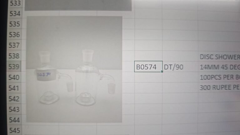 14mm 90° Ash Catcher Showerhead Clear
