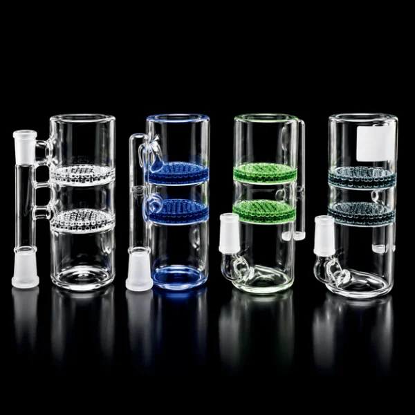 14 male 90 Degree Ash Catcher with Double Honeycomb
