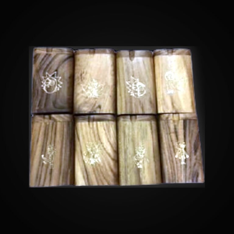 WOOD DUGOUT ENGRAVED  4" W/CIG 12 ASST