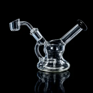 Waterpipe - 4.5in - Bent Neck - Mini Orb Rig - Includes Banger -Asst. Color Accents