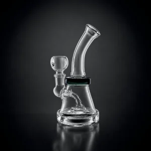 Waterpipe - 6.5in - Bent Neck - Internal Diffuser Stem - Asst. Color Accents