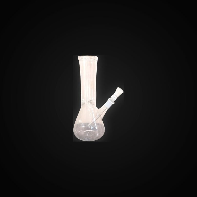 WATER PIPE 8" CLEAR  4MM THICK GLASS TUBE