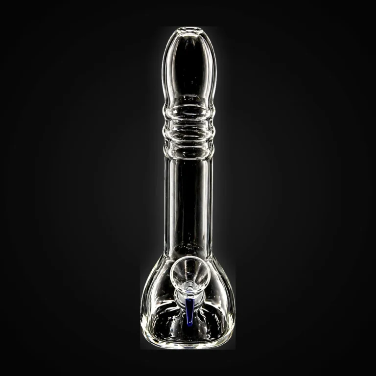 GLASS EXOTIC WATER PIPE CLEAR 8" DICK
