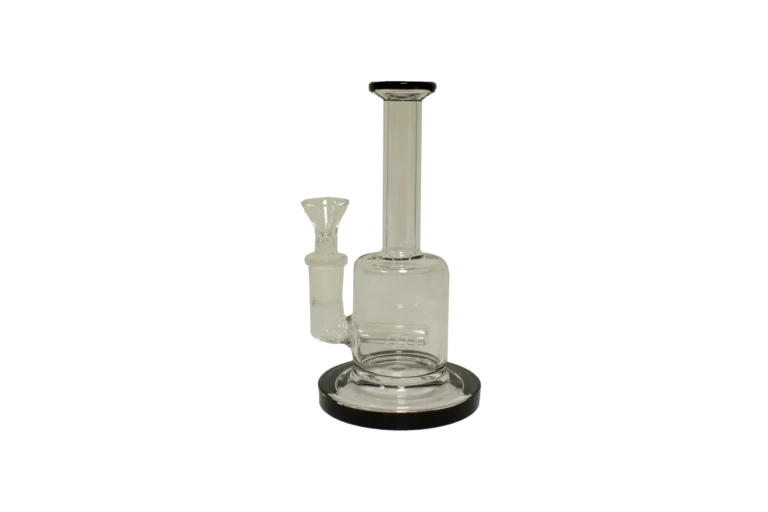6.5" Straight Neck Inline Perc Water Pipe with Bowl
