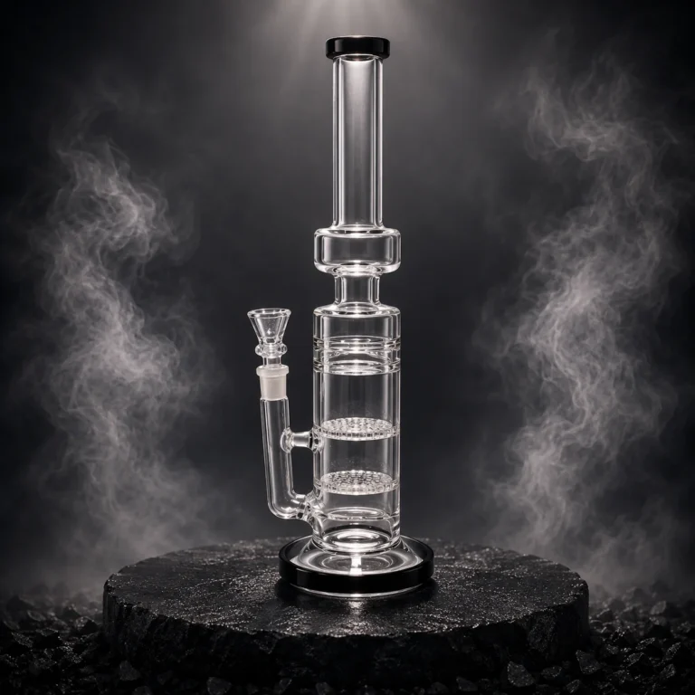 14" Double Honeycomb Water Pipe 4 asst clrs