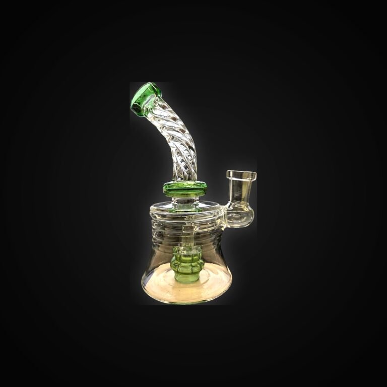 Water pipe 6" Cut Glass W/Inside Dome