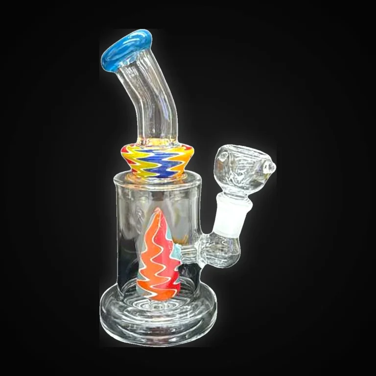 WATER PIPE  6' 4 ASST COLORS CUT GLASS HANFLE