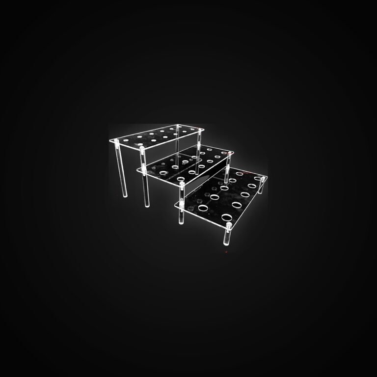 ACRLIC BOWL 3 TIER STAND For 10/14/18 MM 14"X12"