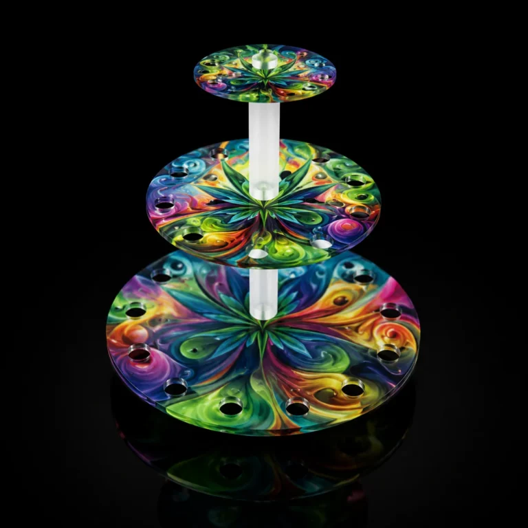 ACRYLIC THREE TIER ROUND DISPLAYS 10"X11"