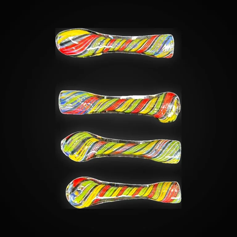 GLASS CHILUM STRIP 3" 4 ASST