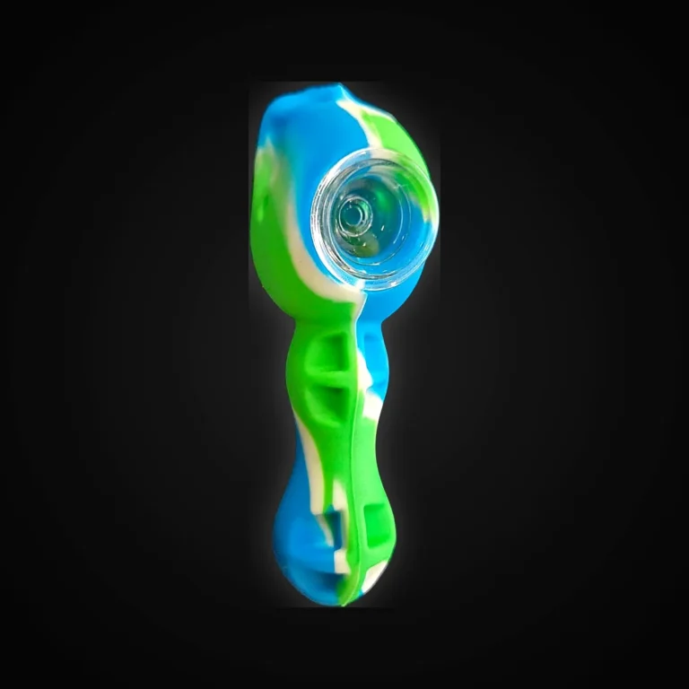 4.5" Silicone Hand Pipe with Glass Bowl