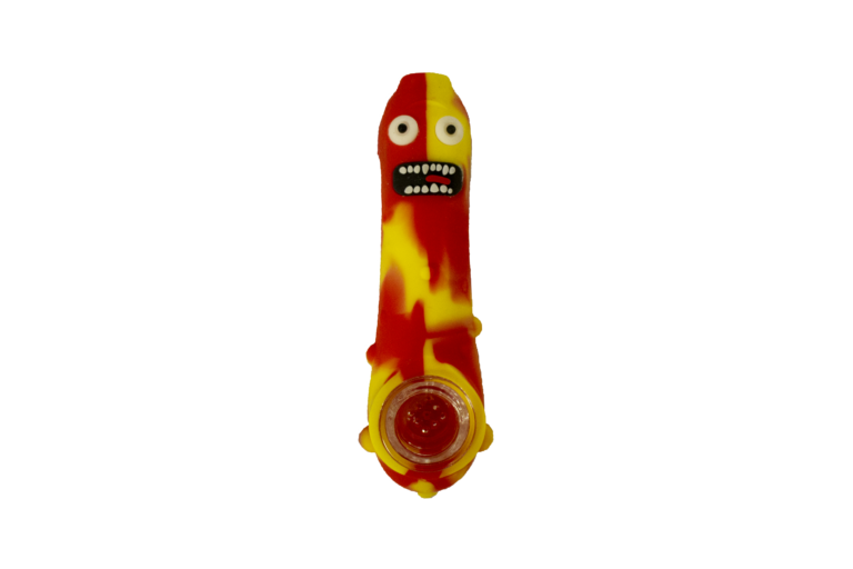 4.5" Silicone Hand Pipe with Glass Bowl