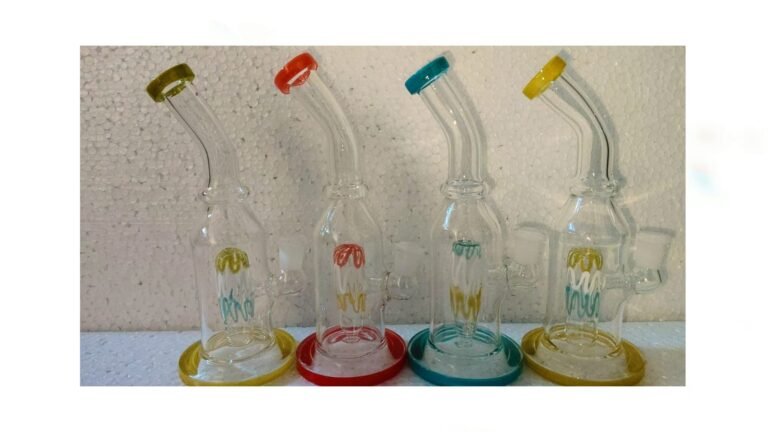 WATER PIPE 8" CUT GLASS HANDLE 4 ASST
