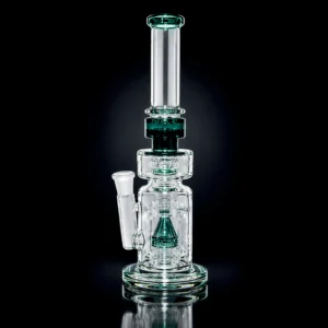 Waterpipe - 12in - Tube Shift - Conical Showerhead Perc - Asst, Color Accents