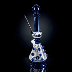 Waterpipe - 9in - Beaker Bottom - Polka Dots - Cat Spirit