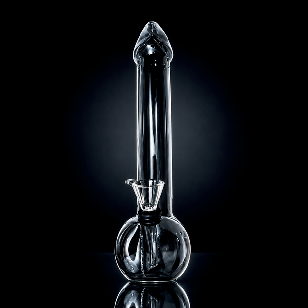 Waterpipe - 8in - Phalic - Black