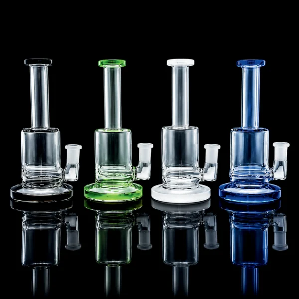 Waterpipe - 6.5in - Tube Shift - Inline Perc- Asst. Color Accents