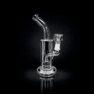 Waterpipe - 8in - Bent Neck - Matrix Perc - Clear