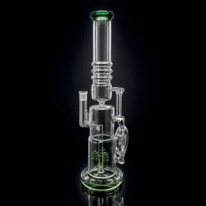 Waterpipe - 18in - Tube Shift - Recycler - Multi Arm Tree Perc - Asst. Color Accents