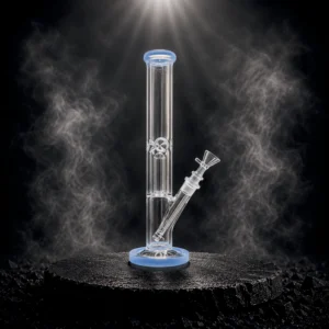 Waterpipe - 12in - Straight Tube - Asst. Color Accents
