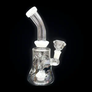 Waterpipe - 8in - Bent Neck Glass - Sculpted Skull Chamber