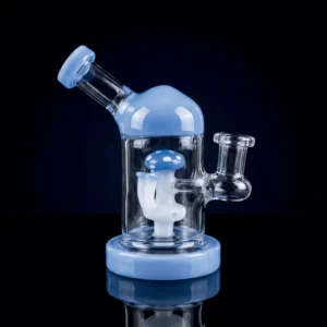 Waterpipe - 6in - Glass - Toadstool Perc with Domed Top