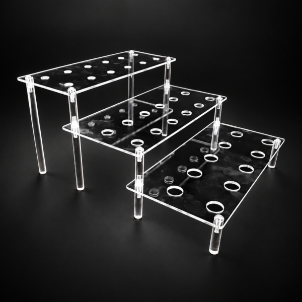 ACRLIC BOWL 3 TIER STAND For 10/14/18 MM 14"X12"