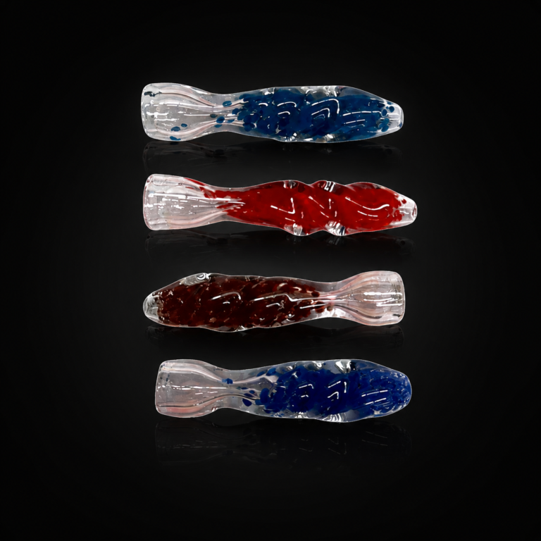 Glass Chilium 3" Gold Fumed 3" 4 ASST