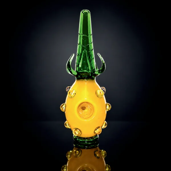 Glass Hand Pipe - 7in - Pineapple Shape - Assorted Colors
