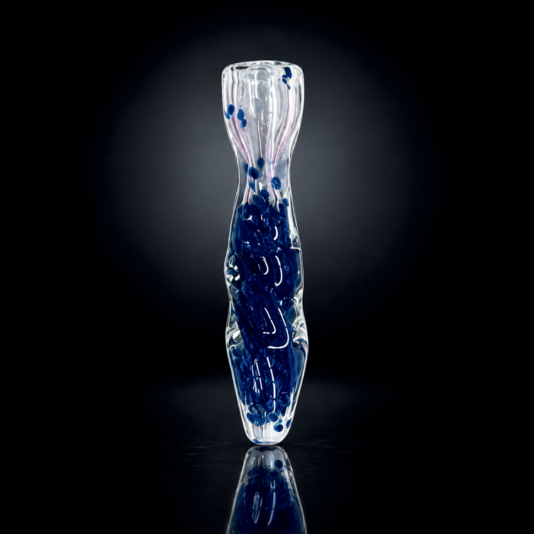 Glass Chilium 3" Gold Fumed 3" 4 ASST
