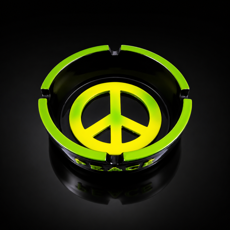 4" Peace Symbol Poly Ashtray
