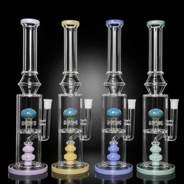 24" Luxe Halo Glass Tower 4 Asst
