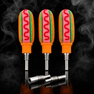 Hot Dog Silicone Nectar Collector 10mm Titanium