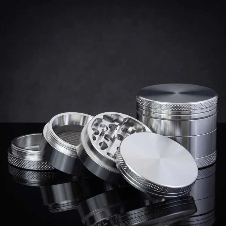 4-Piece Silver Aluminum Grinders - 2" 12 Pc Display