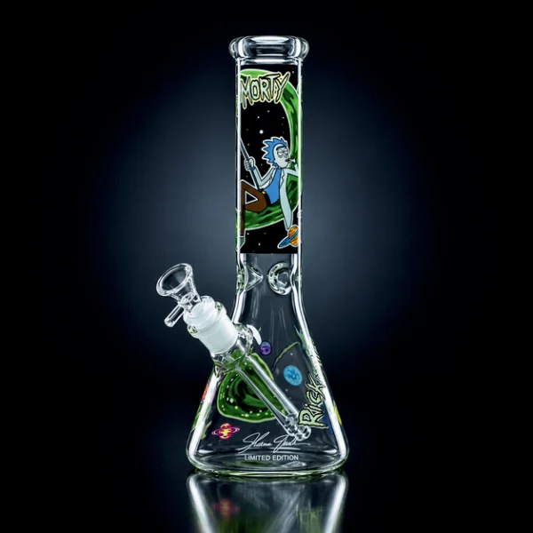 Waterpipe - 10in - Beaker Base - Rick & Morty Parody - Assortment 2 - Asst. Designs