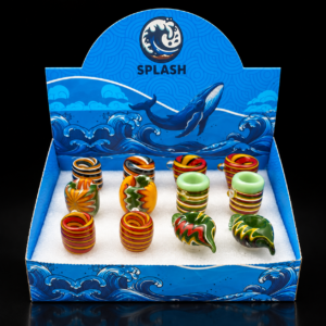 GLASS BOWL ARTISTIC 12 PC DISPLAY ASST 14MM