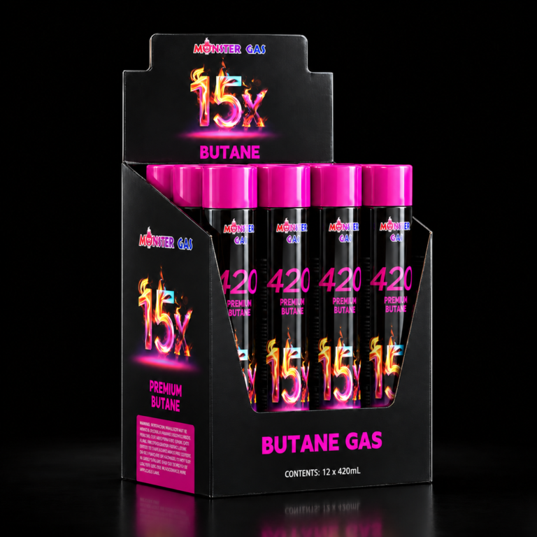 MONSTER BUTANE 420 ML/12PCS PER DISPLAY