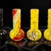 6-inch soft glass in assorted designs and colors; example assortment
