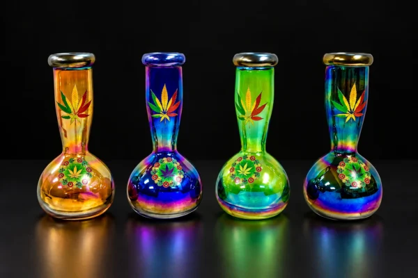 8-inch soft glass in assorted designs and colors; example assortment